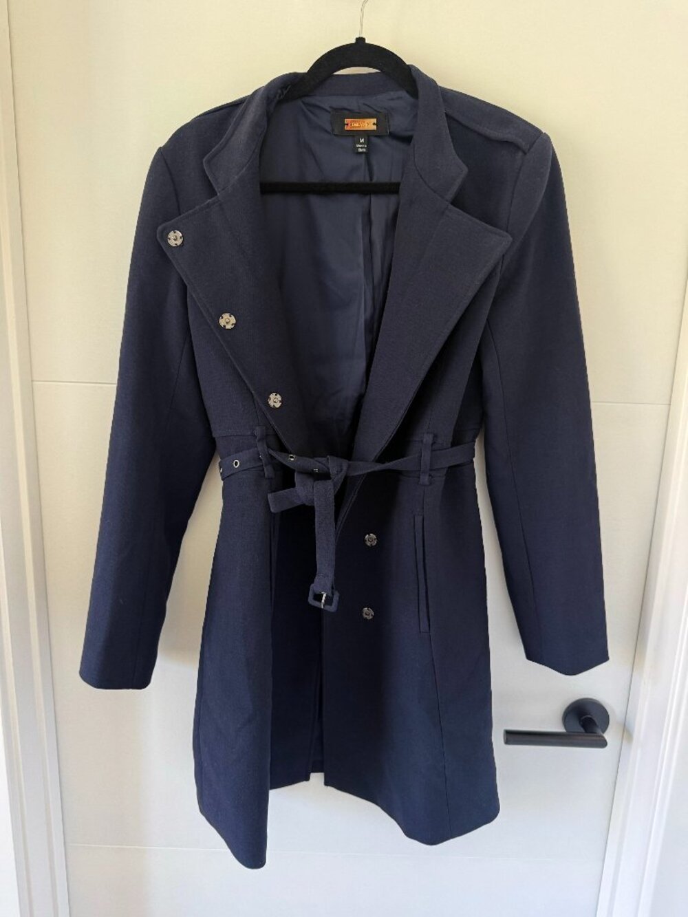 Navy blue women's trench coat size medium